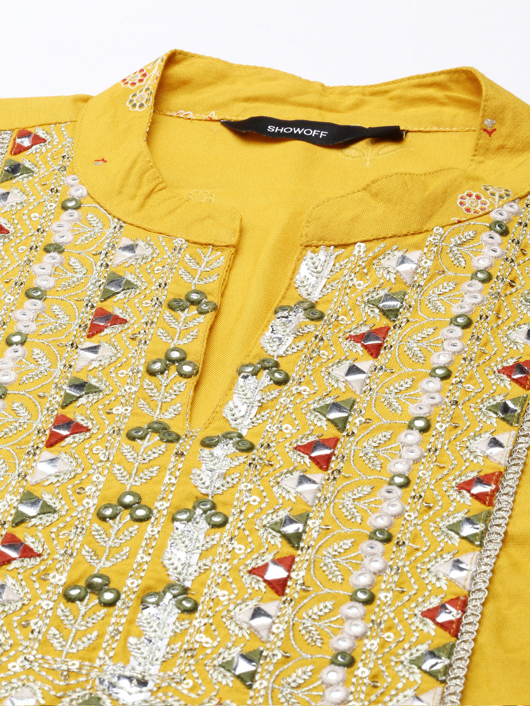 Women's Mustard Printed Kurta Set