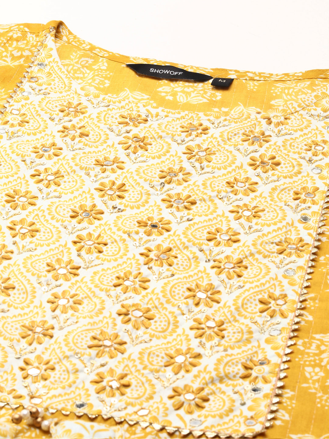 Women's Yellow Printed Kurta Set