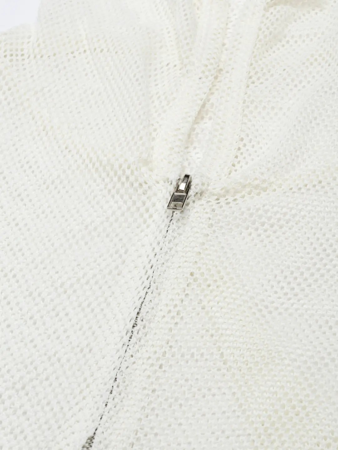 Women's Off White Solid Jacket