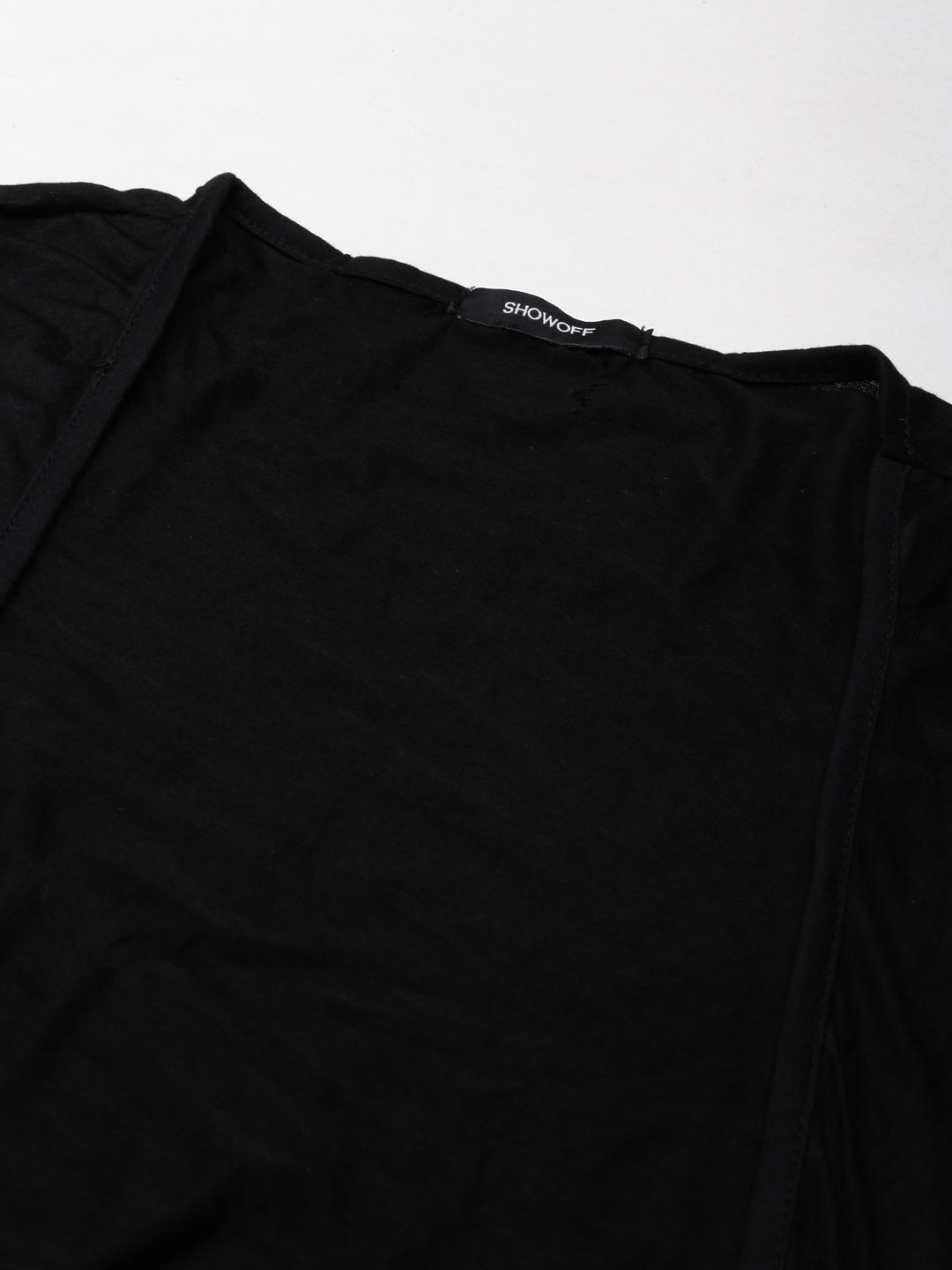 Women's Black Shoulder Straps Striped Maxi Dress With Shrug