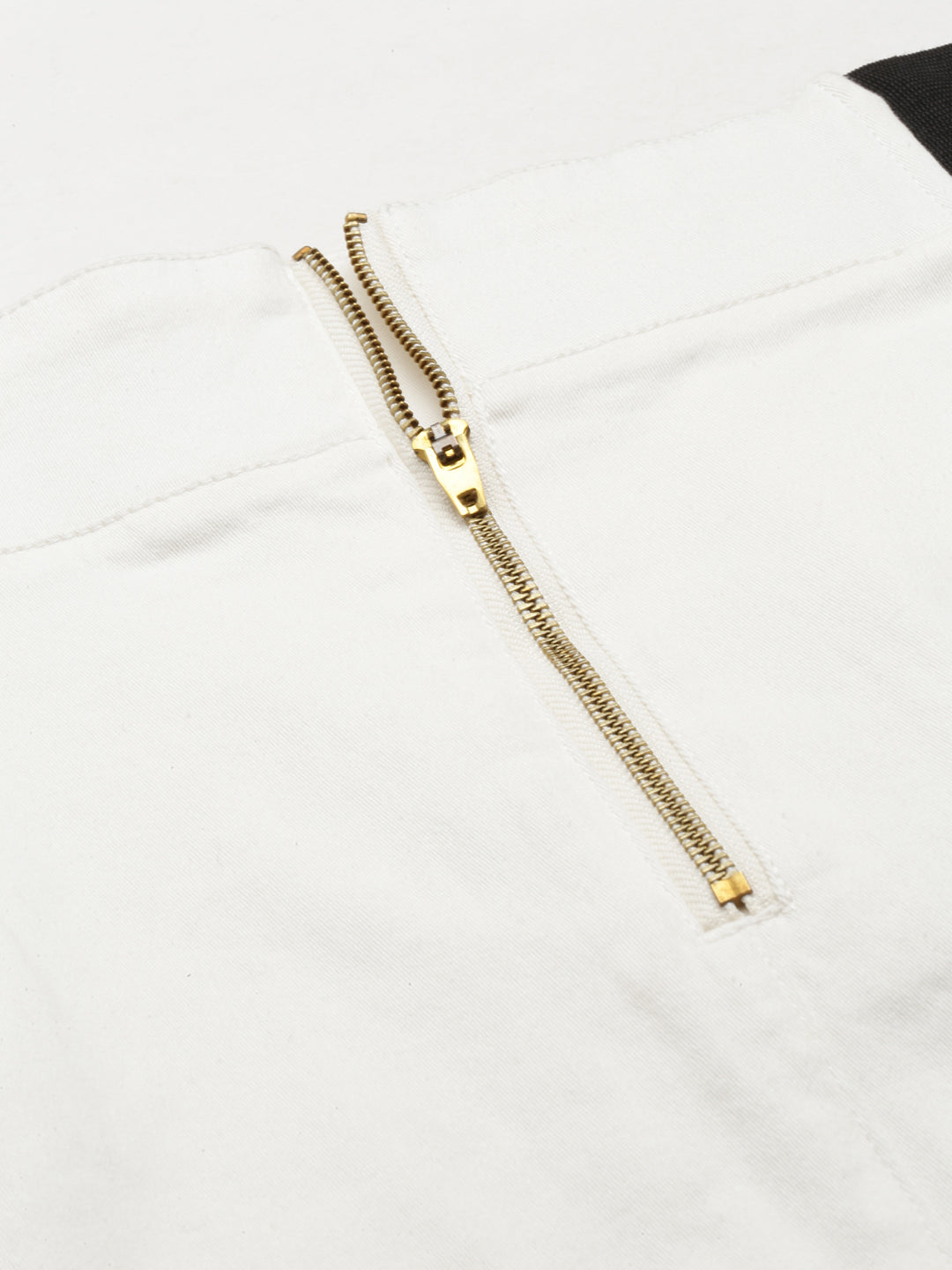 Women's White Solid A-Line Skirt