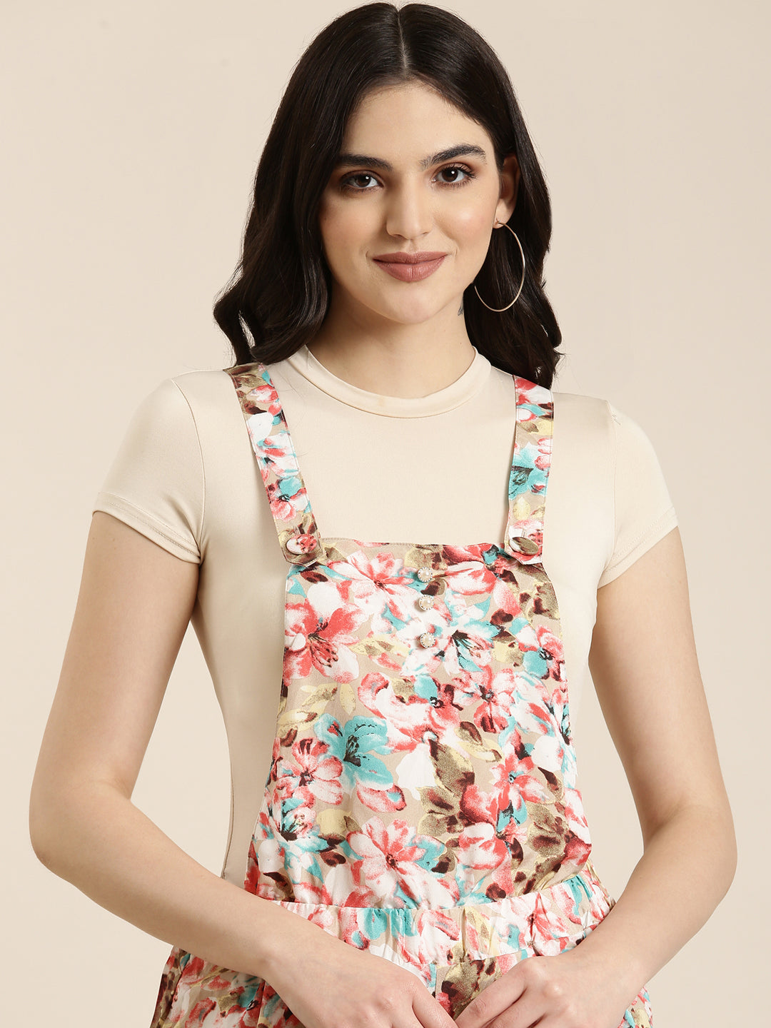 Women Multi Floral Dungaree