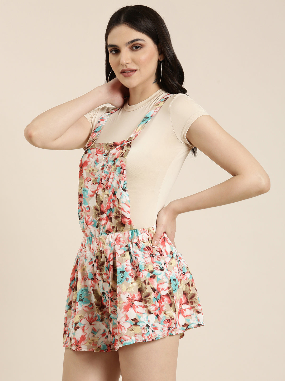 Women Multi Floral Dungaree