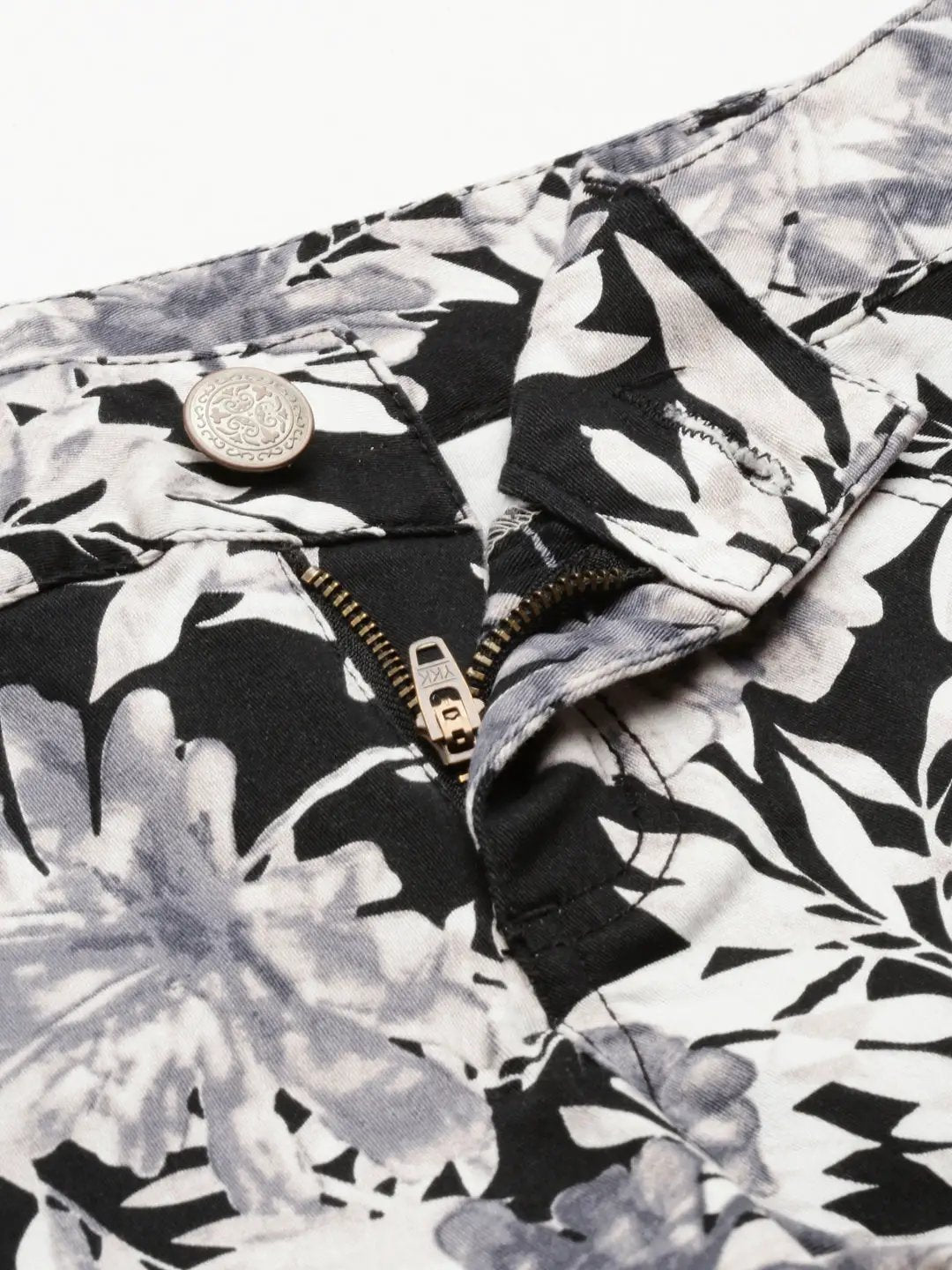 Women's Black Printed Shorts