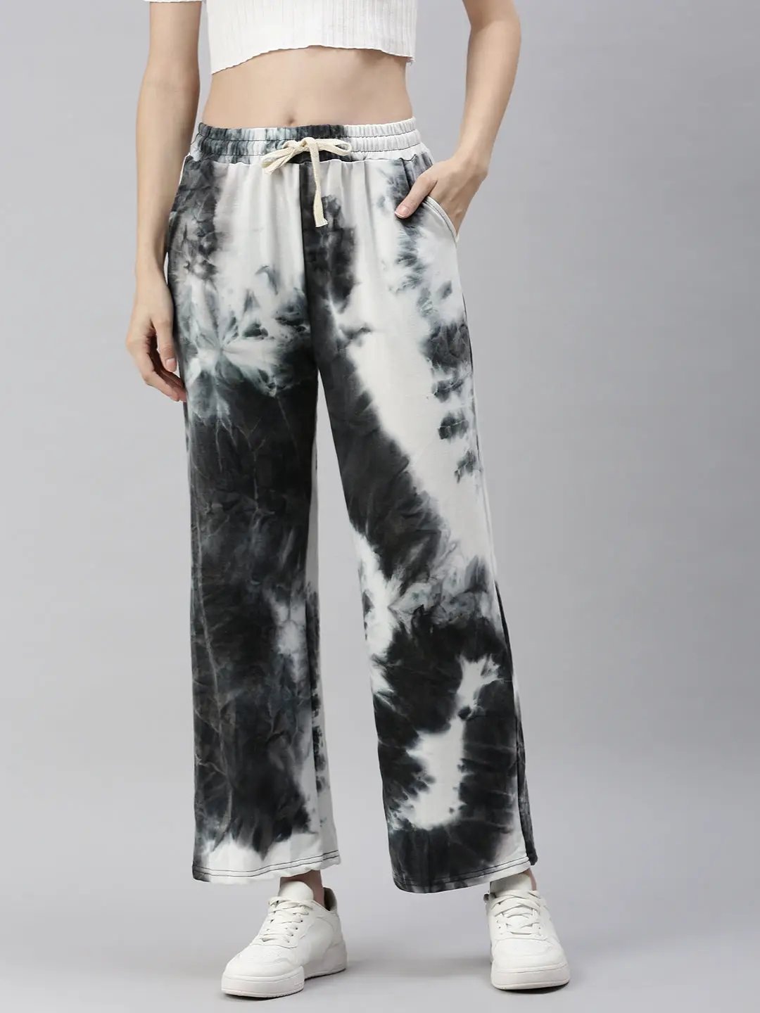 Women's Grey Tie Dye Track Pant