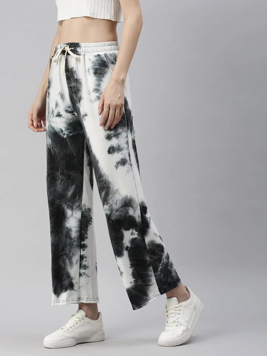 Women's Grey Tie Dye Track Pant