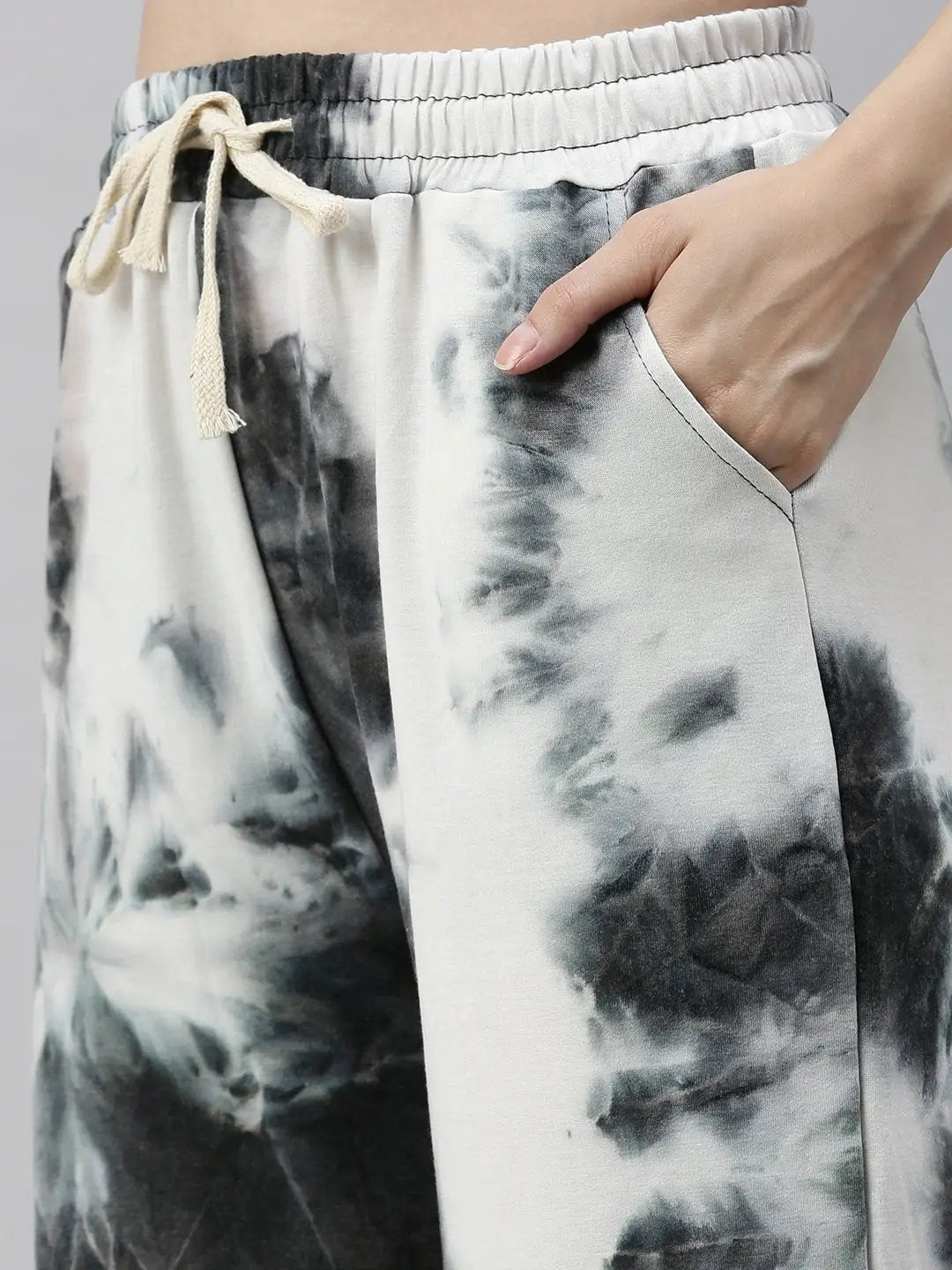 Women's Grey Tie Dye Track Pant