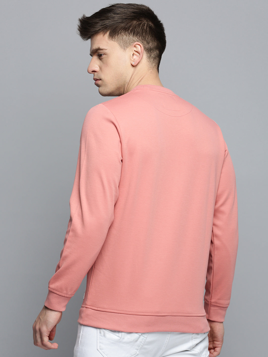 Men's Coral Printed Casual Sweatshirt