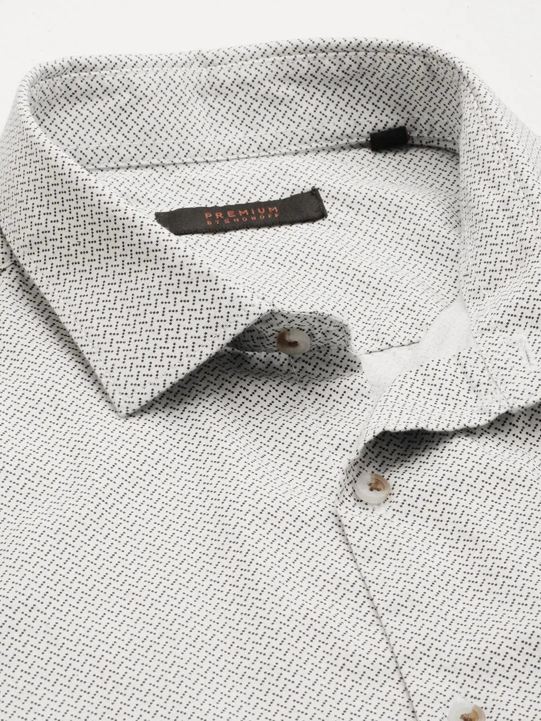 Men's Grey Printed Casual Shirt