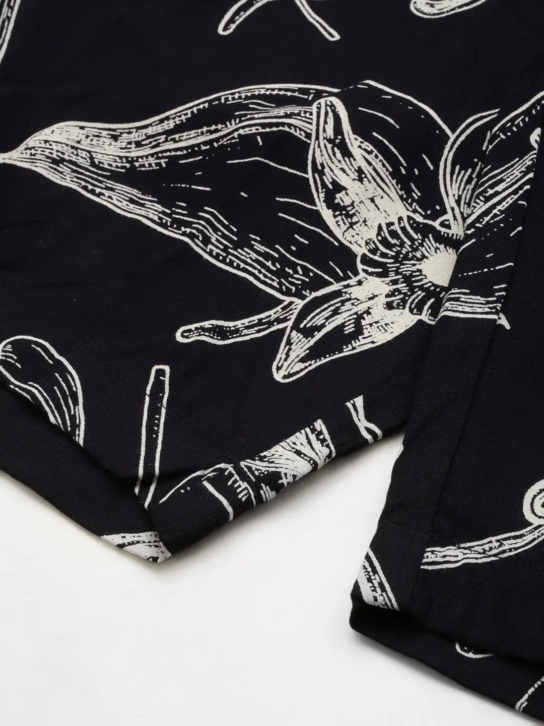 Men's Navy Printed Casual Co-Ords Set