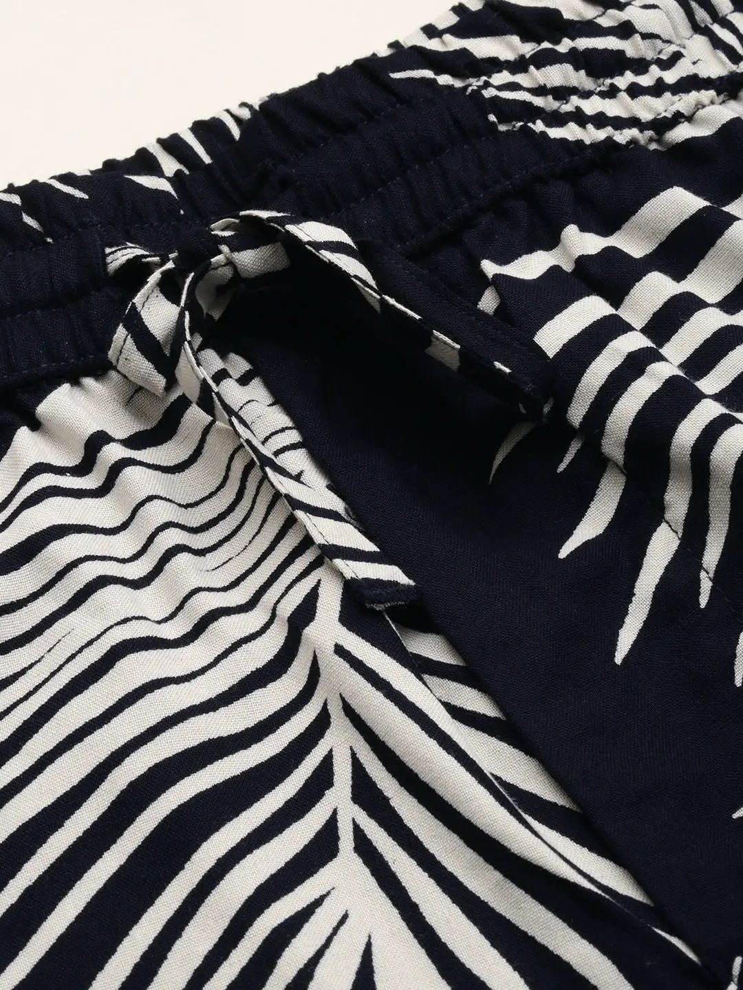 Men's Navy Printed Casual Co-Ords Set