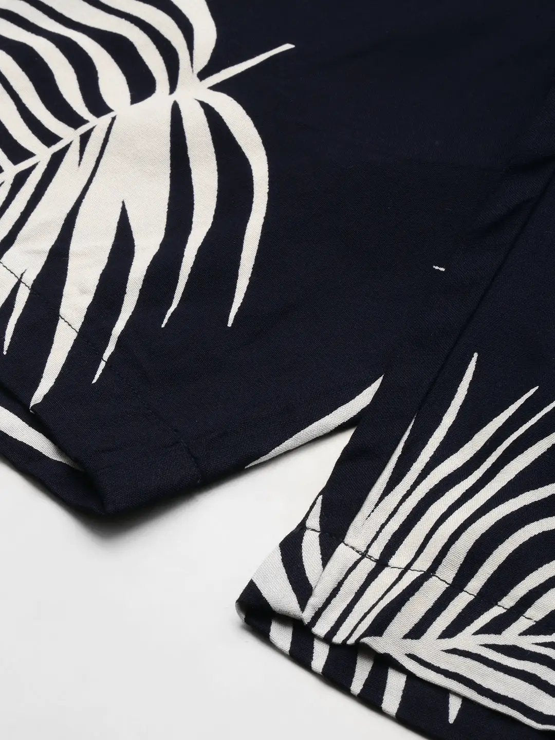 Men's Navy Printed Casual Co-Ords Set