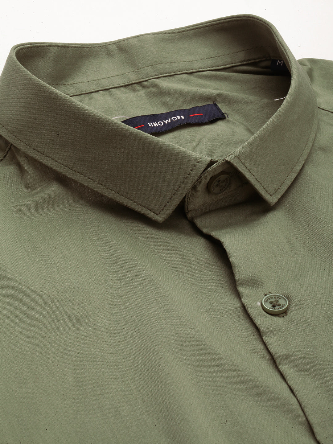 Men's Olive Comfort Cotton Casual Shirt