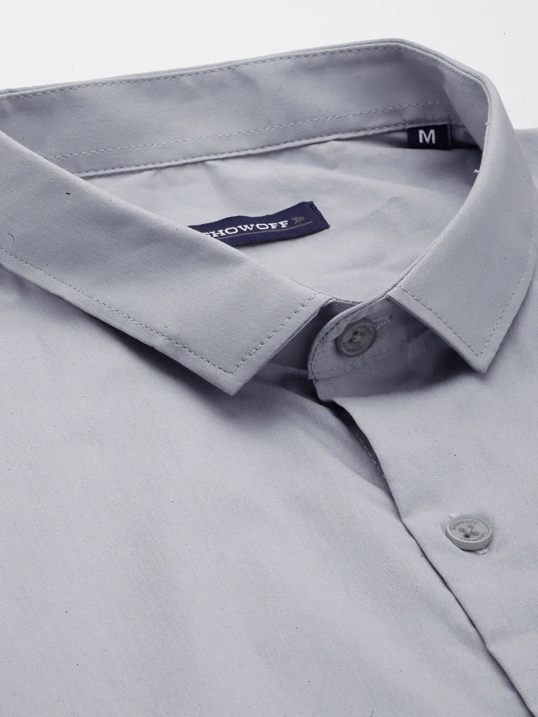 Men's Grey Solid Casual Shirt