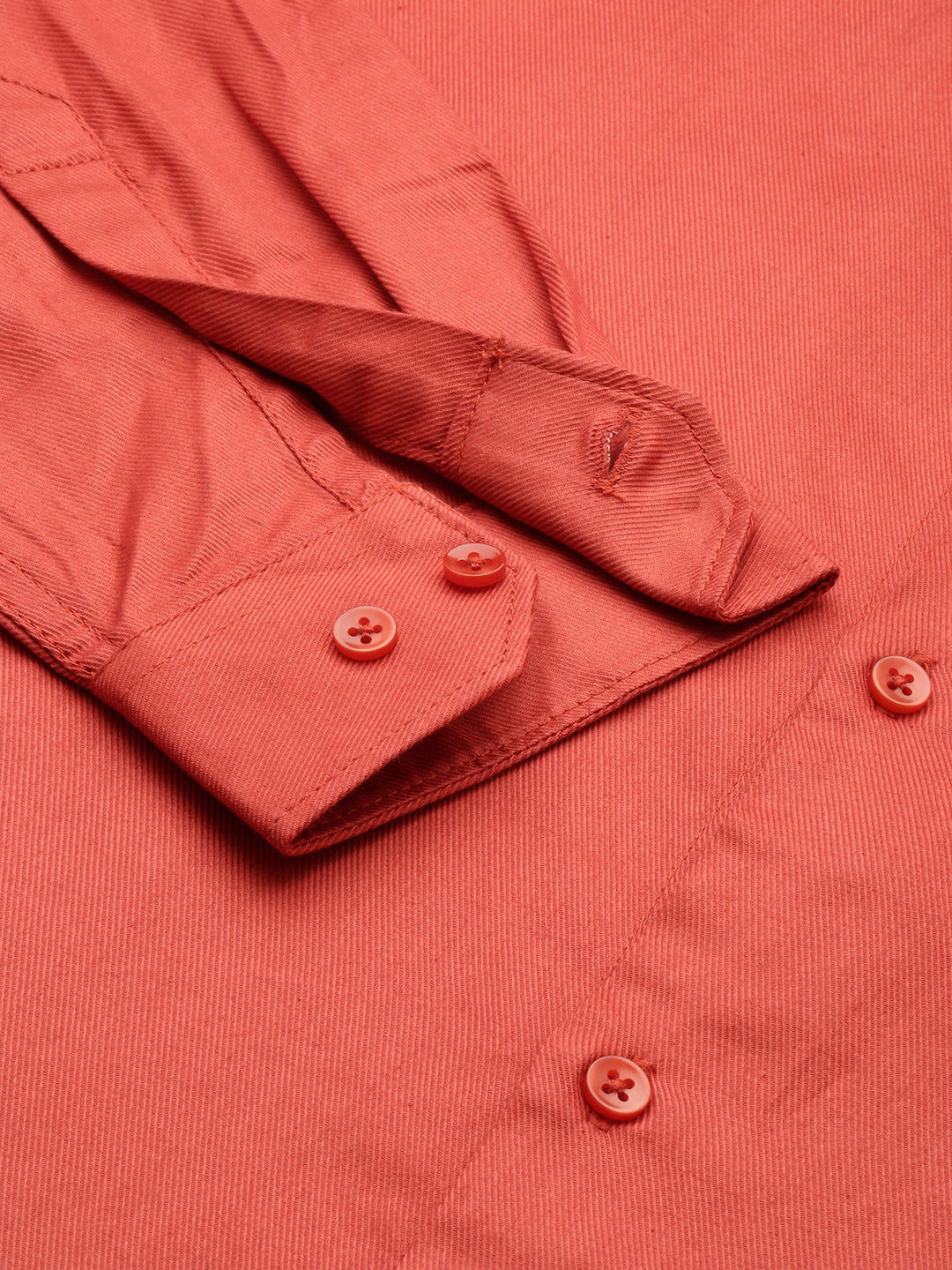 Men Rust Solid Casual Shirt