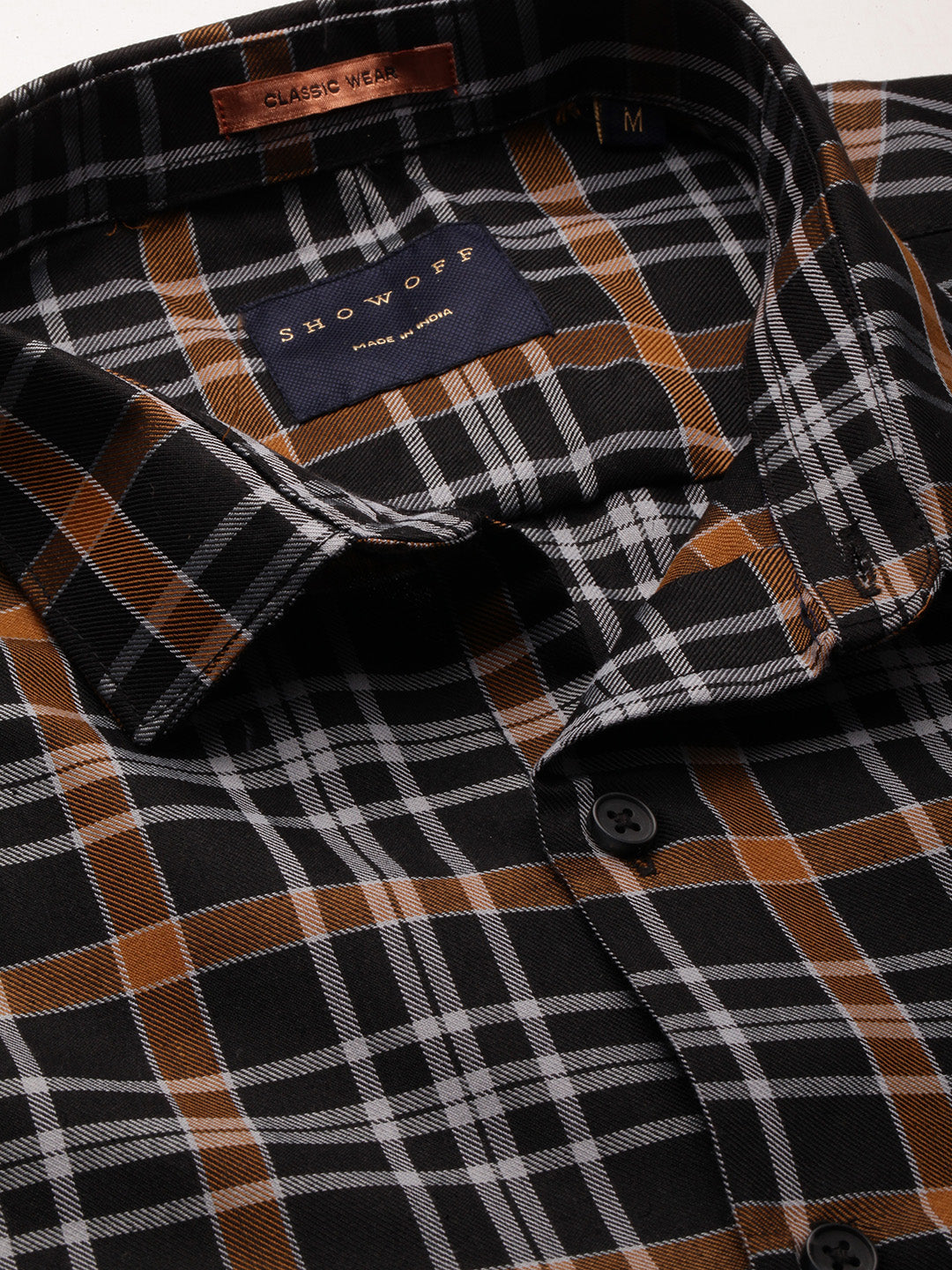 Men Black Checked Shirt