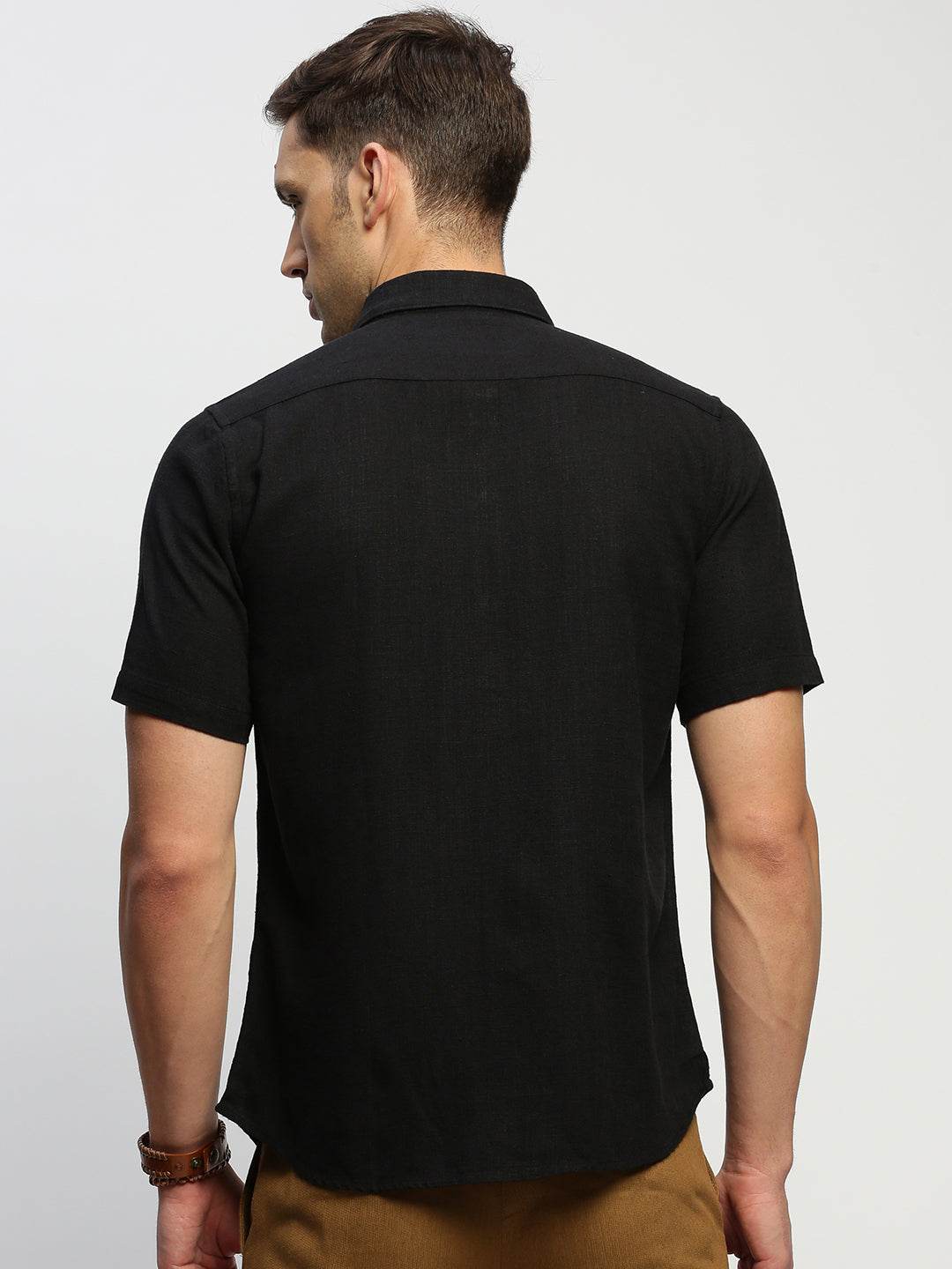 Men Black Solid Shirt