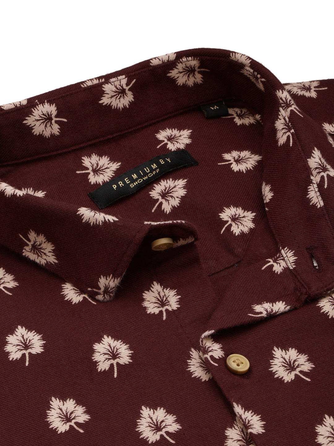 Men Brown Printed Casual Shirt