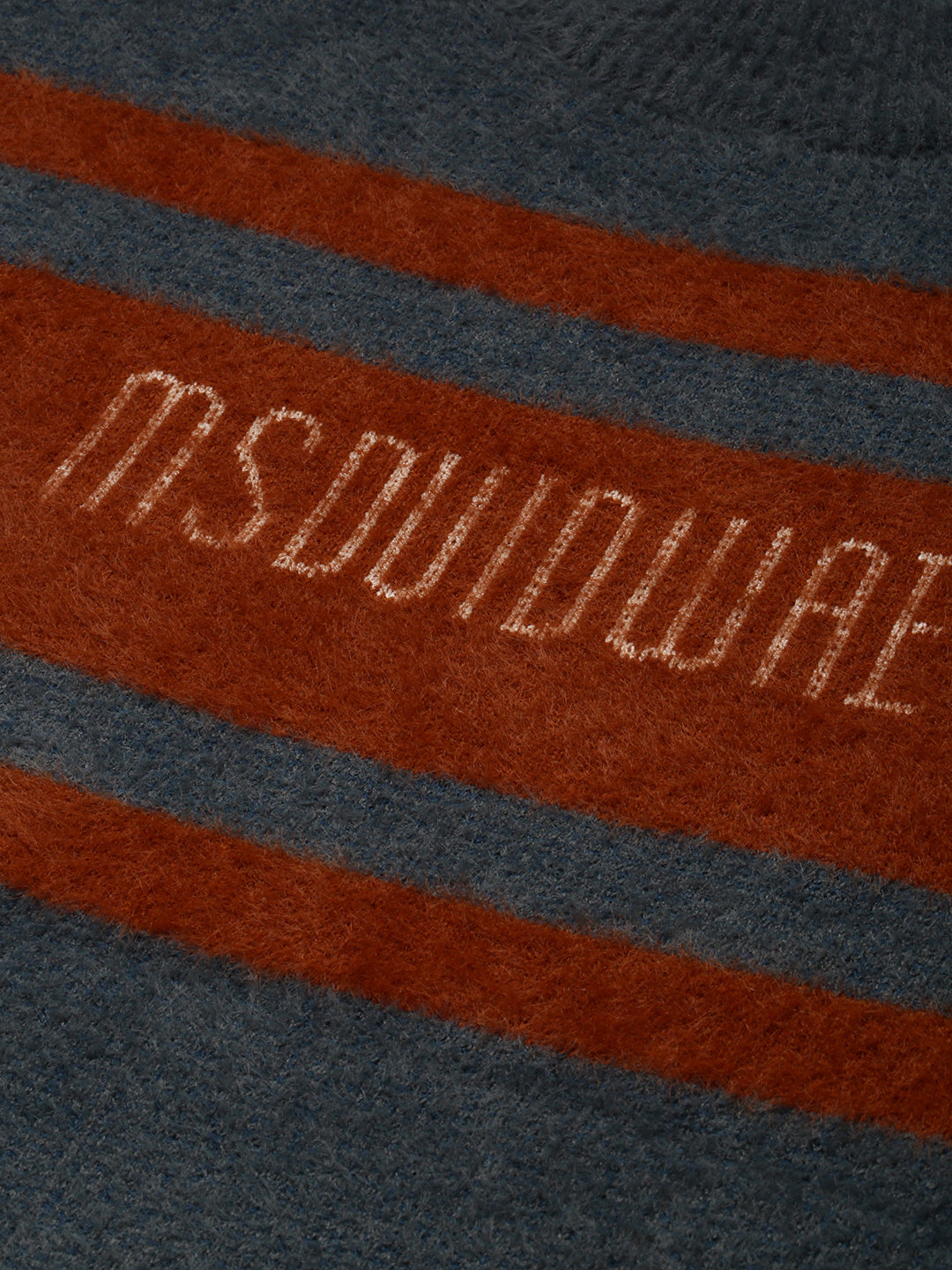 Men's Round Neck Self Design Teal Pullover