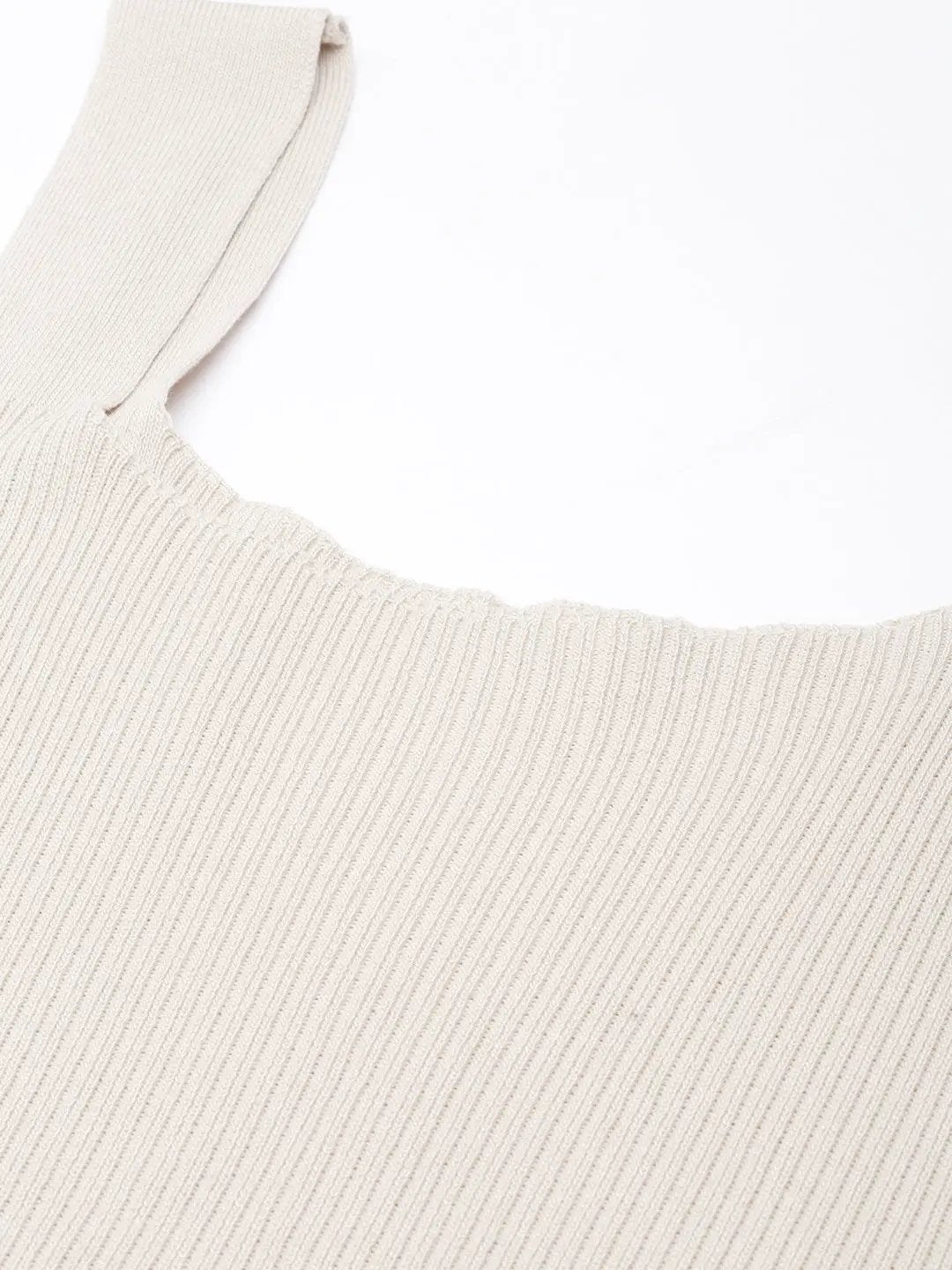 Women's Beige Solid A-Line Dress