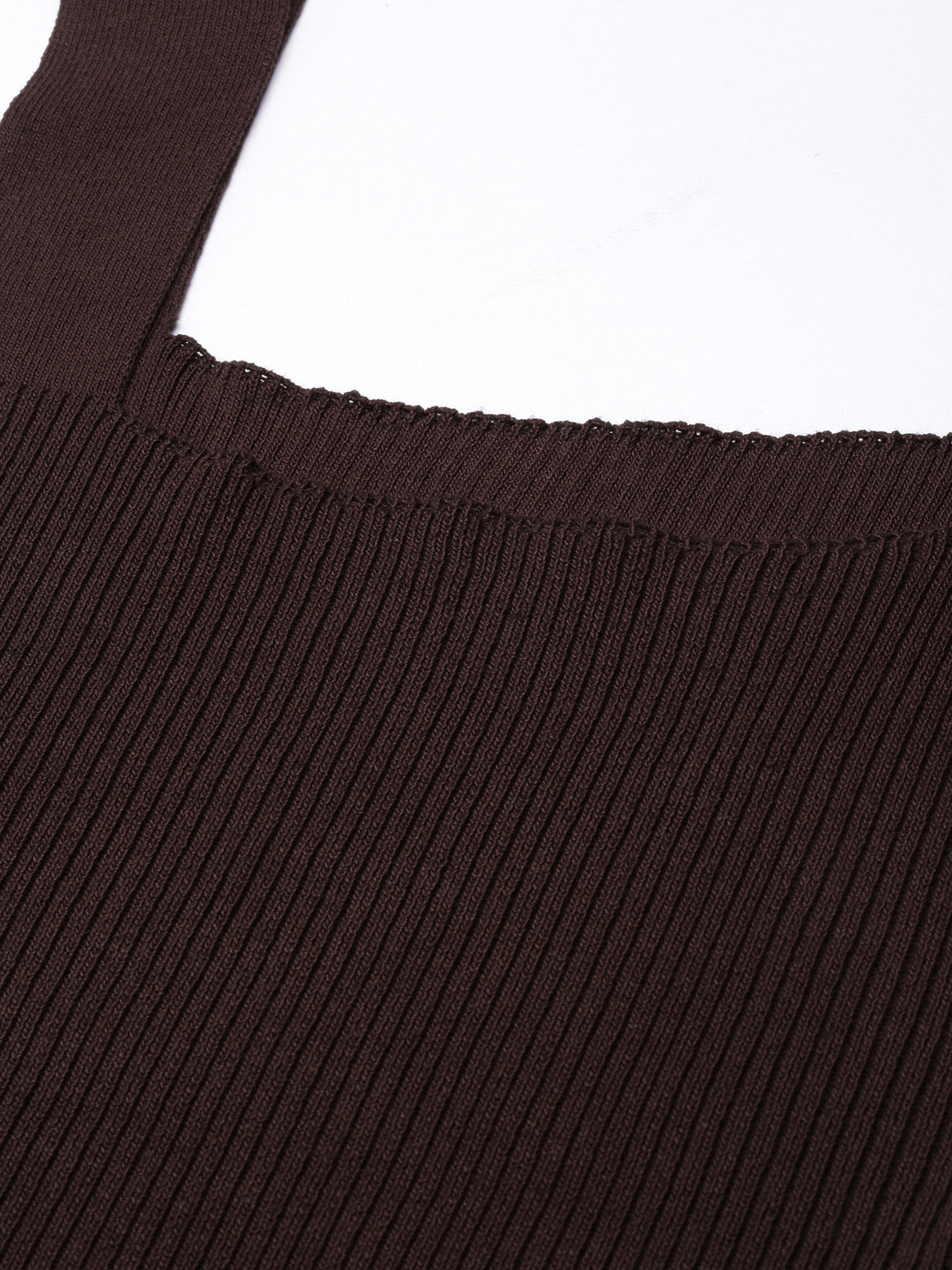 Women's Brown Solid A-Line Dress