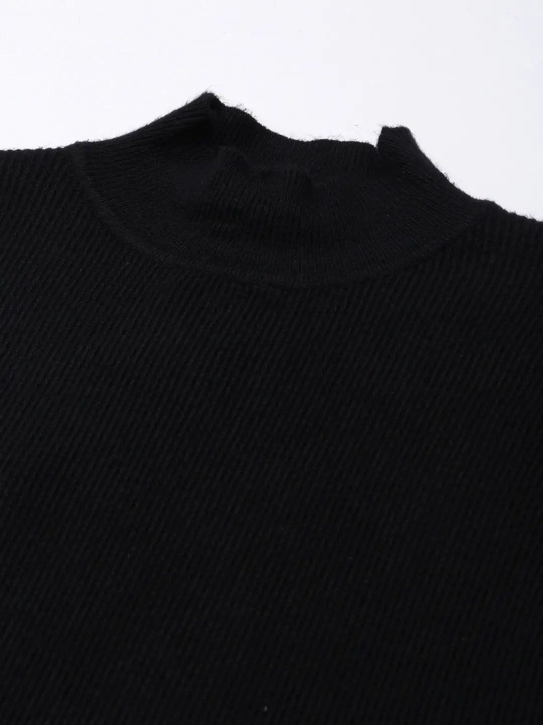 Women's Black Solid Bodycon Dress