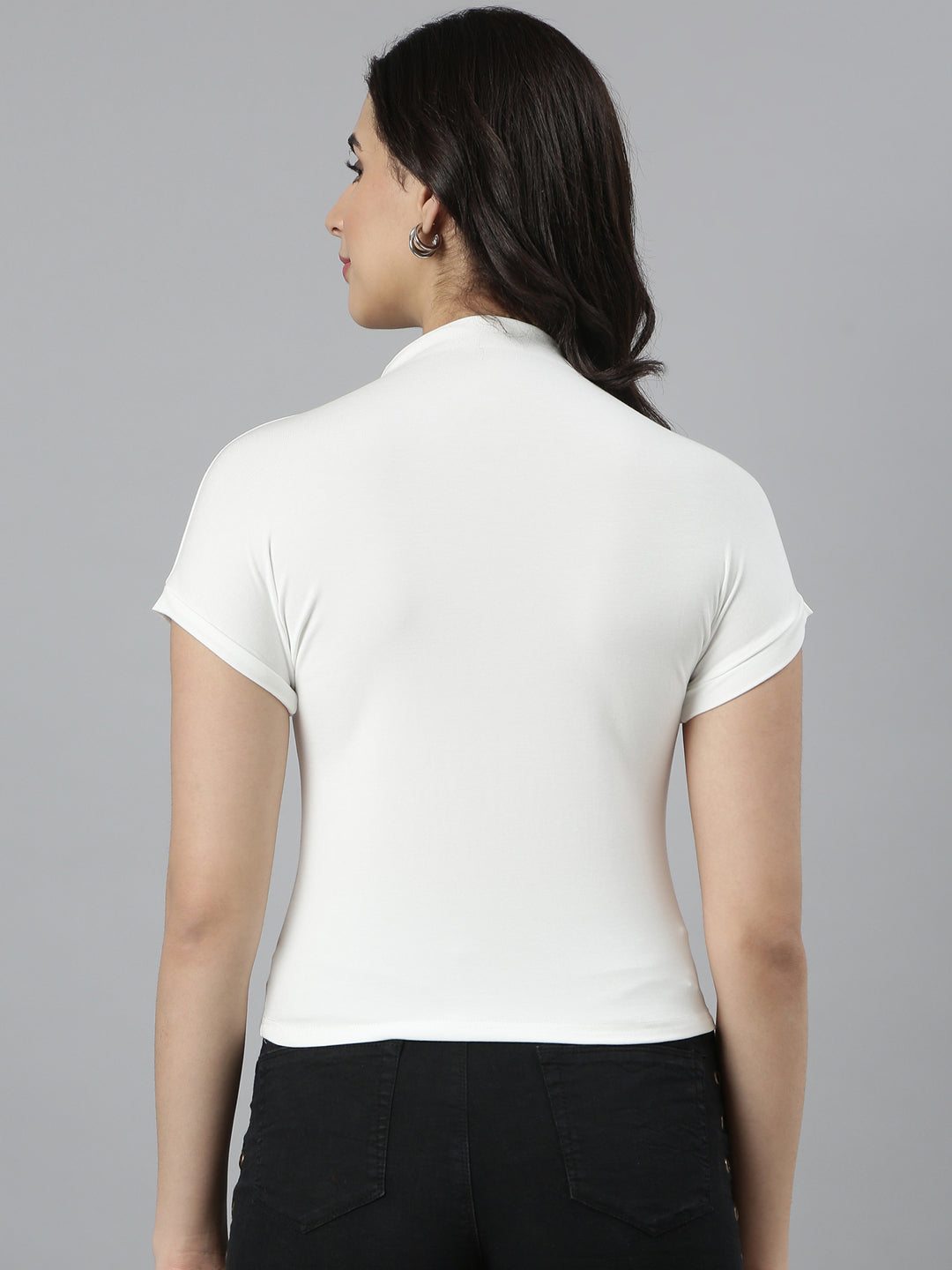 Women's Solid Off White Top