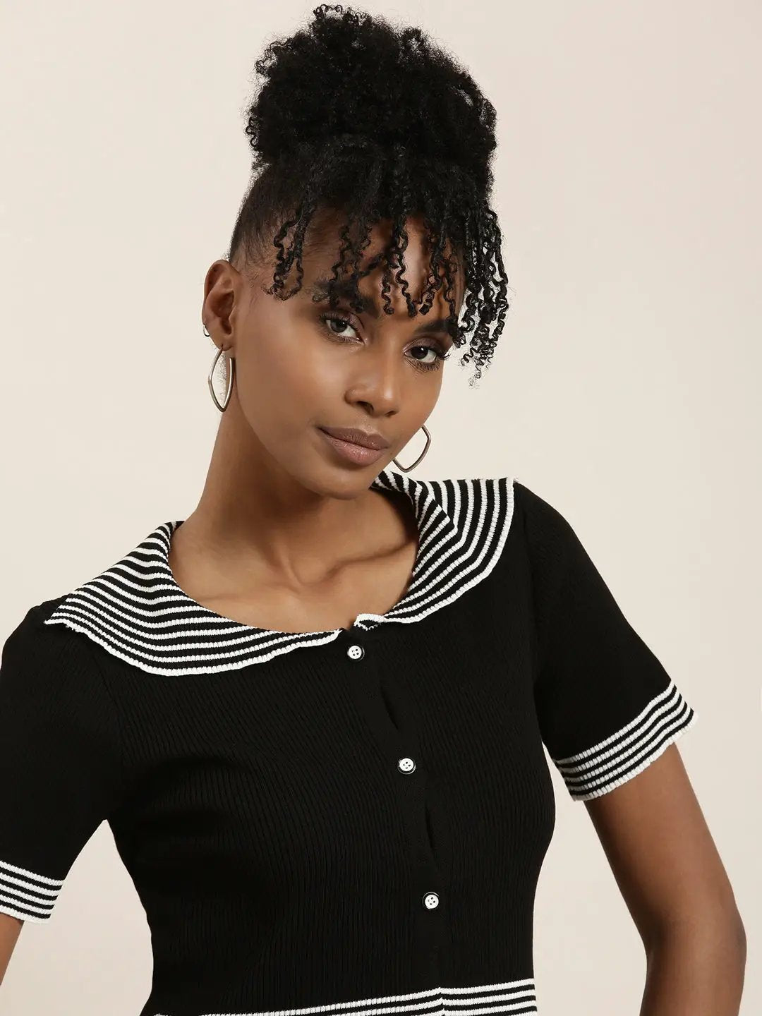 Women's Black Solid Top