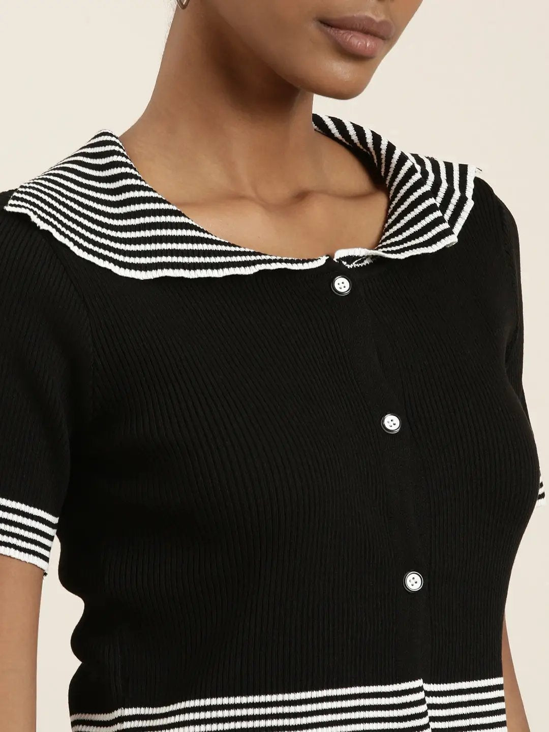Women's Black Solid Top