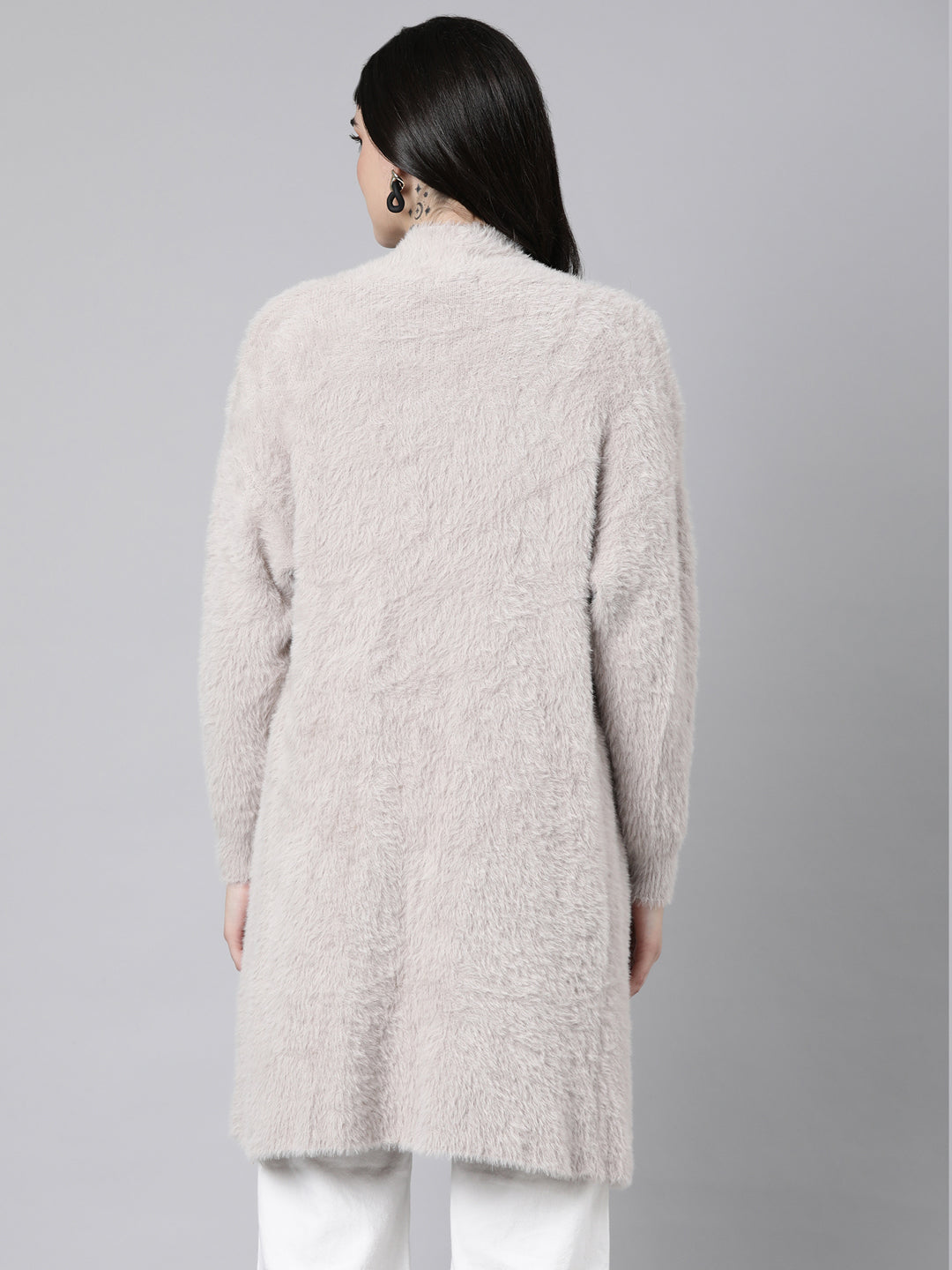 Women's Solid Beige Shrug