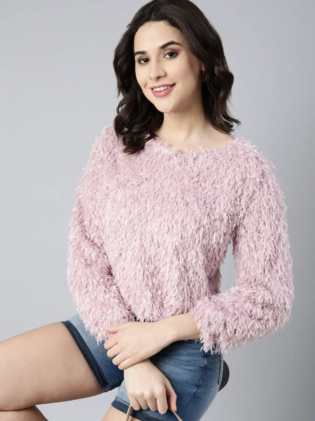 Women's Solid Lavender Top