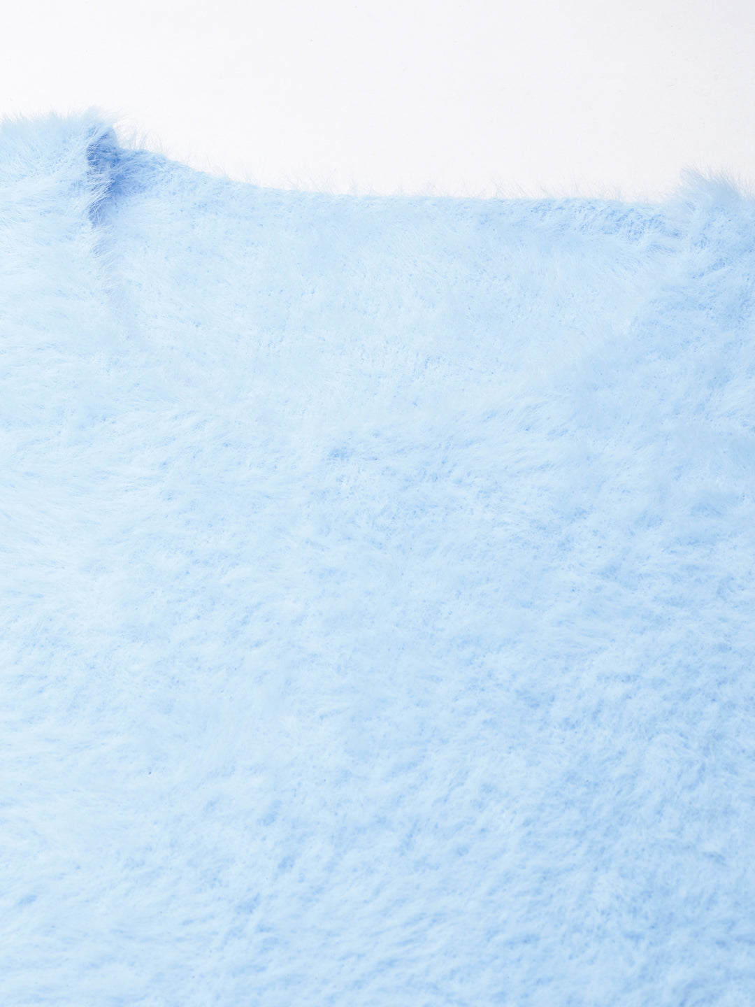 Women's Solid Blue Drop Shoulder Pullover