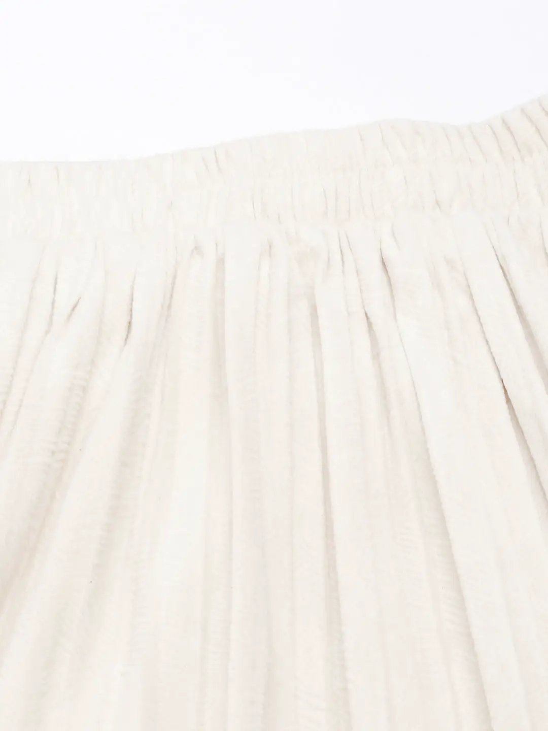 Women's Tiered Midi Beige Solid Tiered Skirt