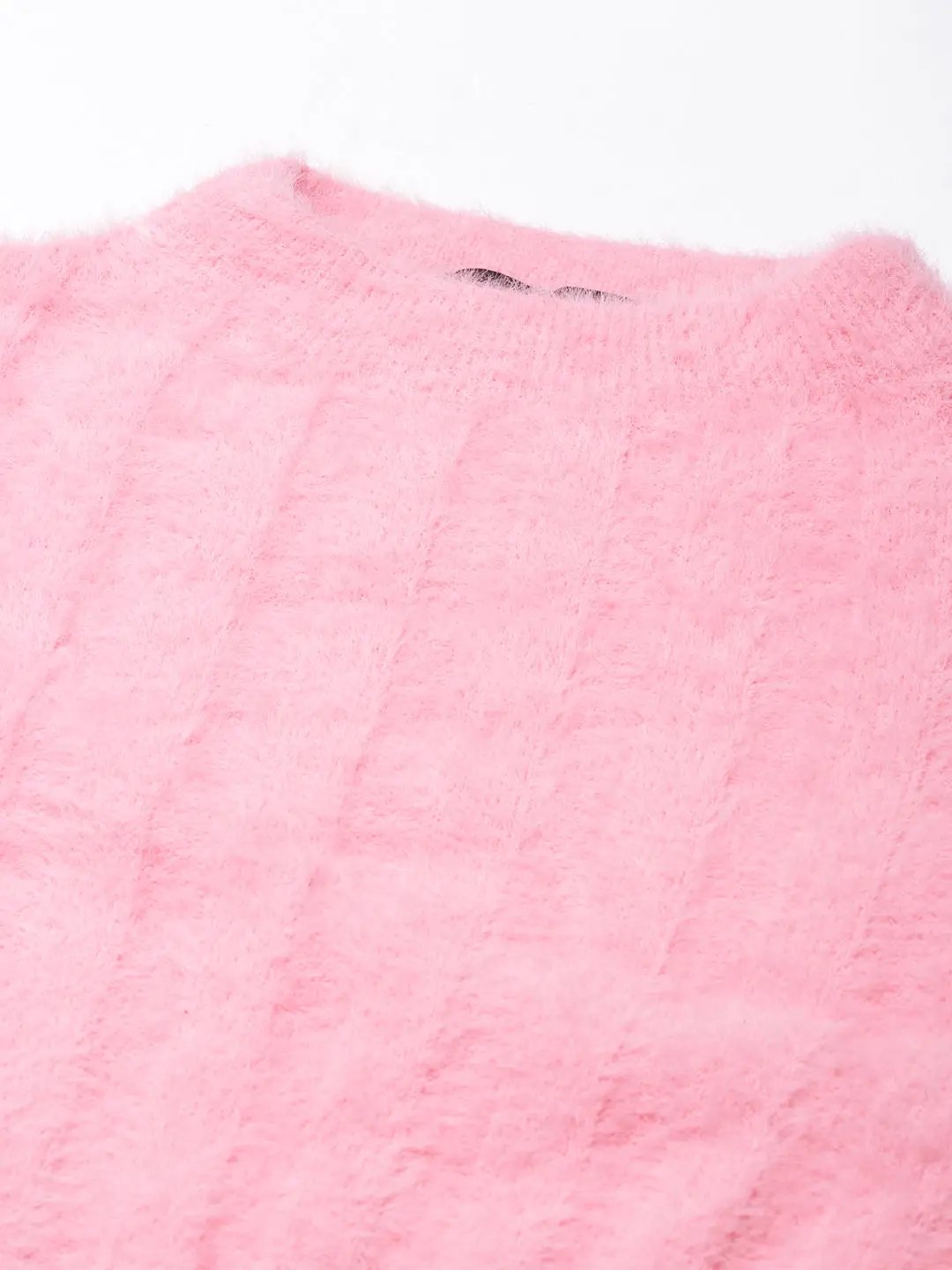 Women's Solid Pink Crop Top