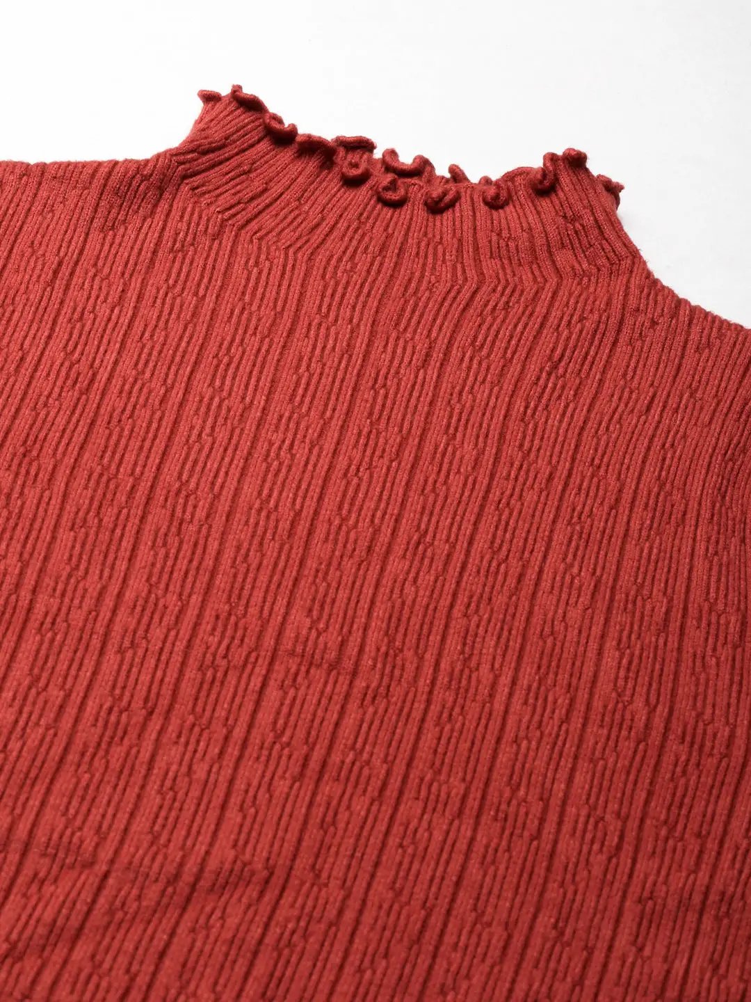 Women's Rust Solid Bodycon Dress