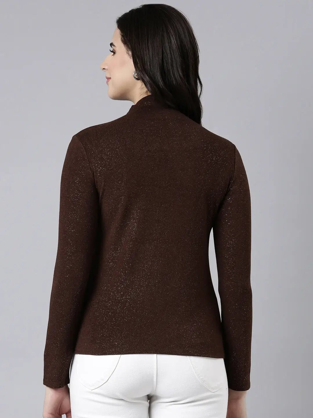 Women's Solid Brown Top