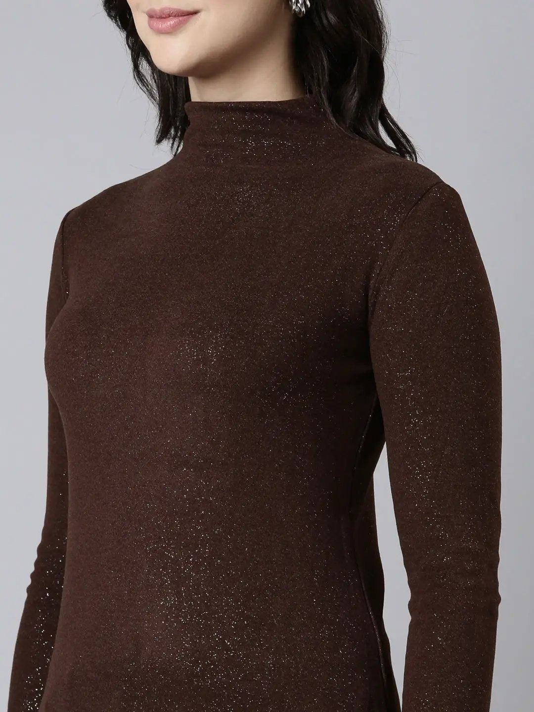 Women's Solid Brown Top