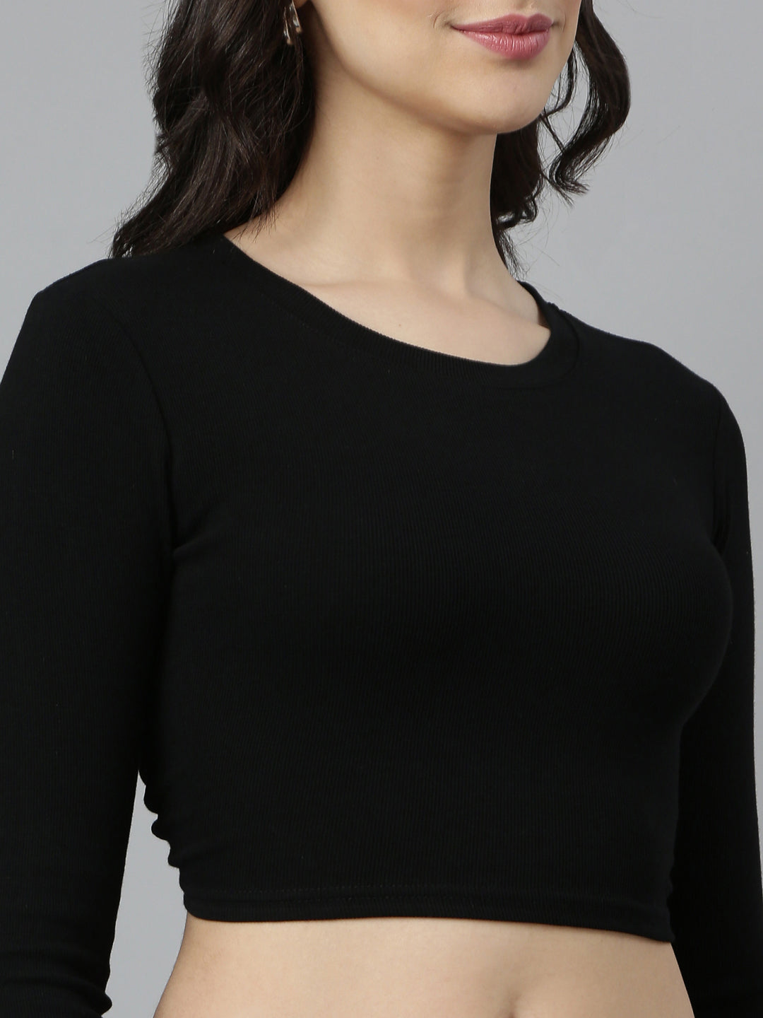 Women's Black Crop Top