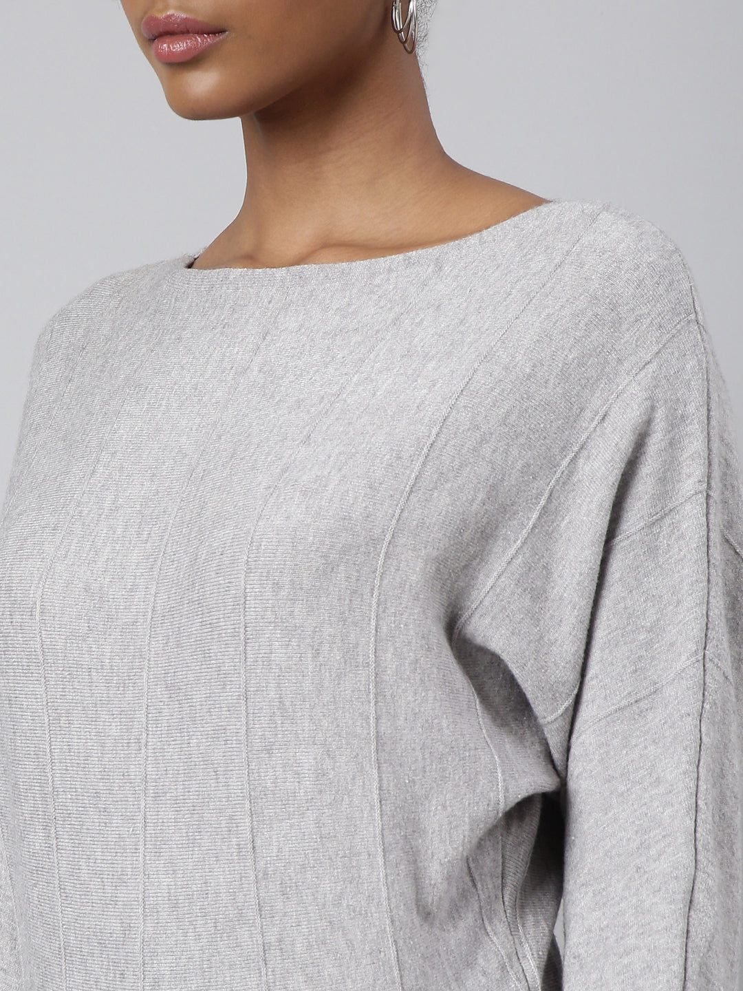 Women Grey Solid Top