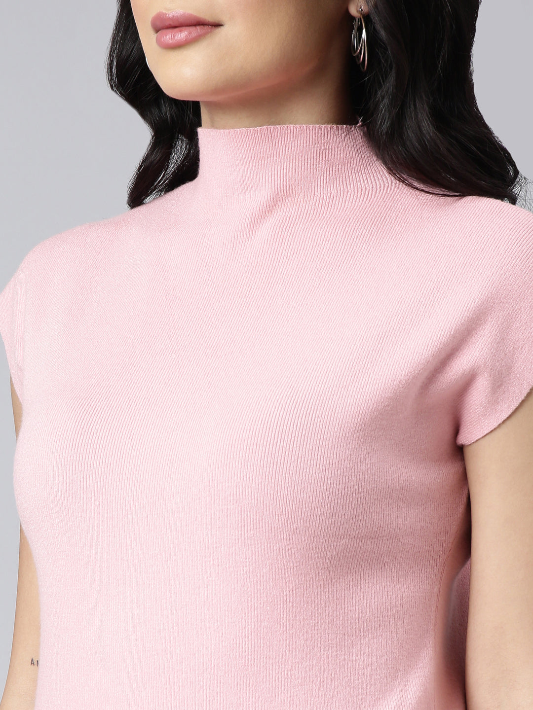 Women's Pink Solid Top