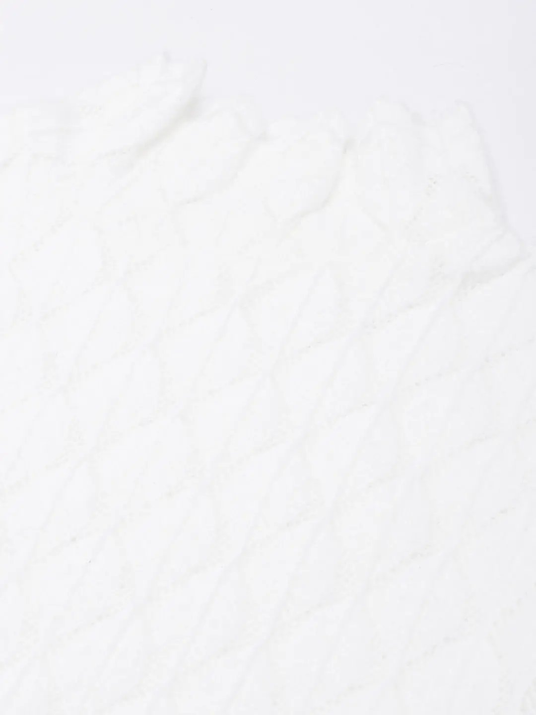 Women's White Geometric Top
