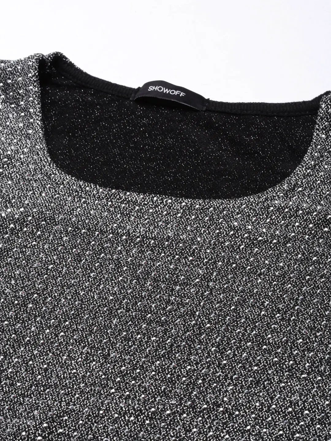 Women's Embellished Grey Fitted Top
