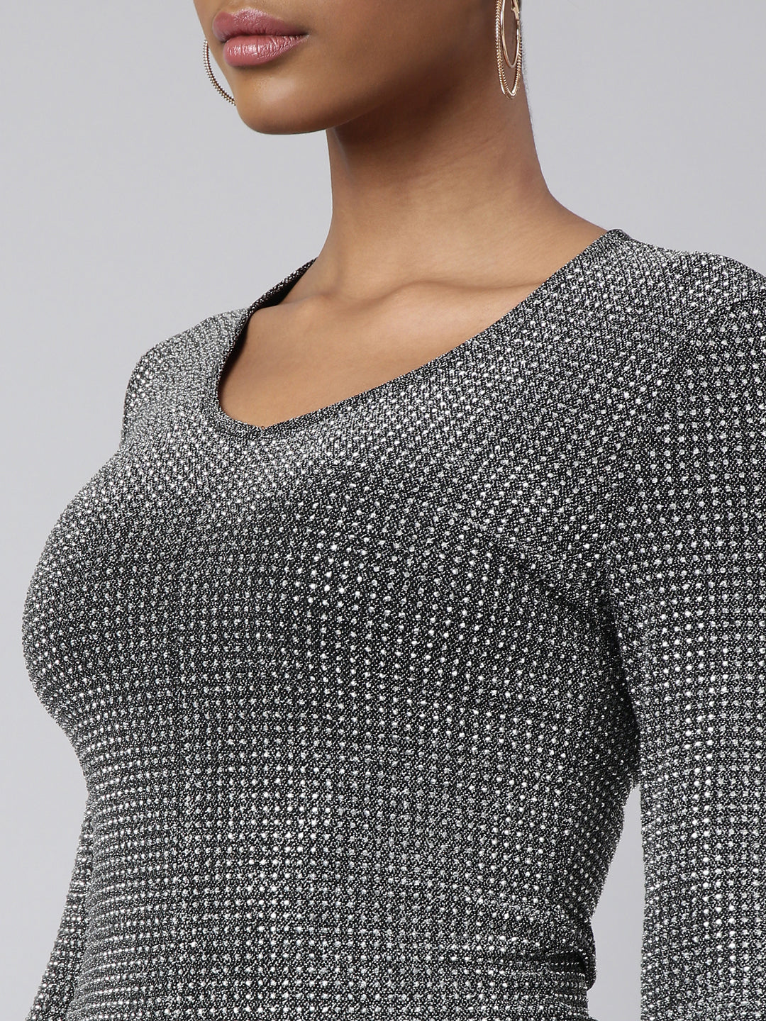 Women Grey Solid Top