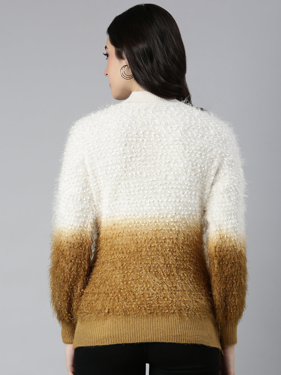 Women Speckled Mustard Pullover