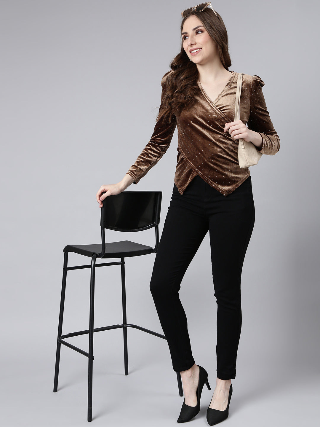 Women Brown Solid Top