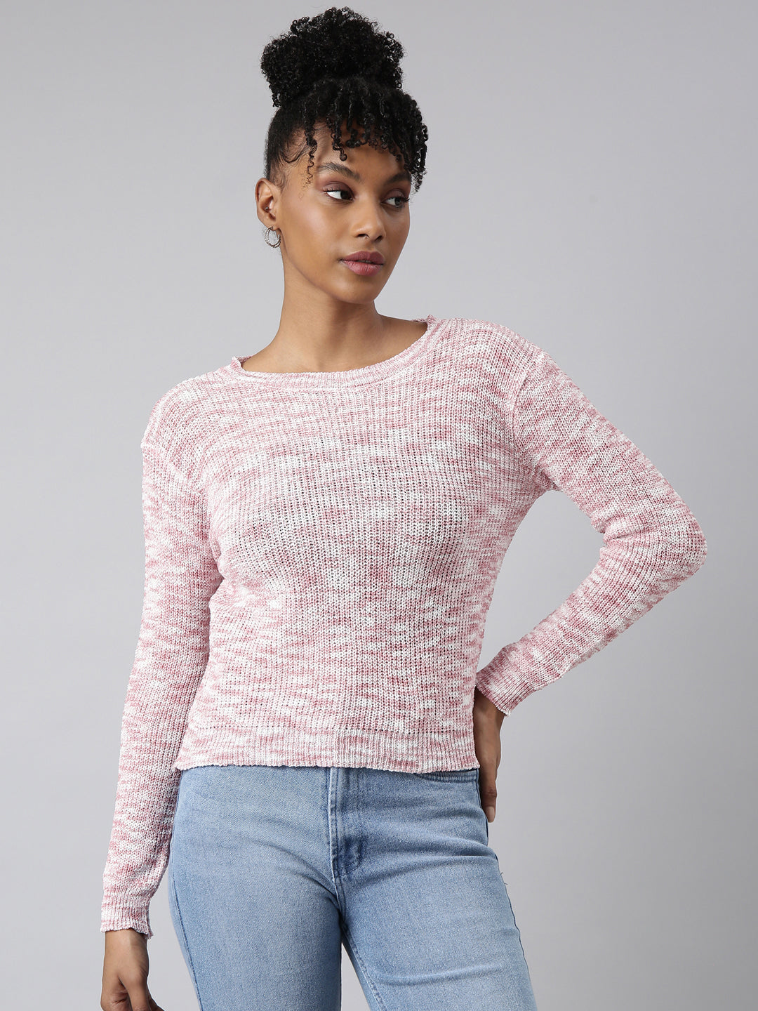 Women Pink Abstract Top