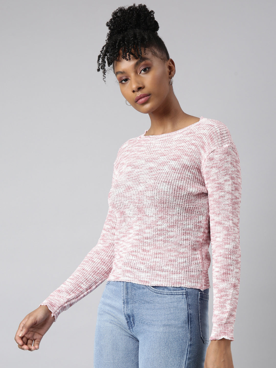 Women Pink Abstract Top