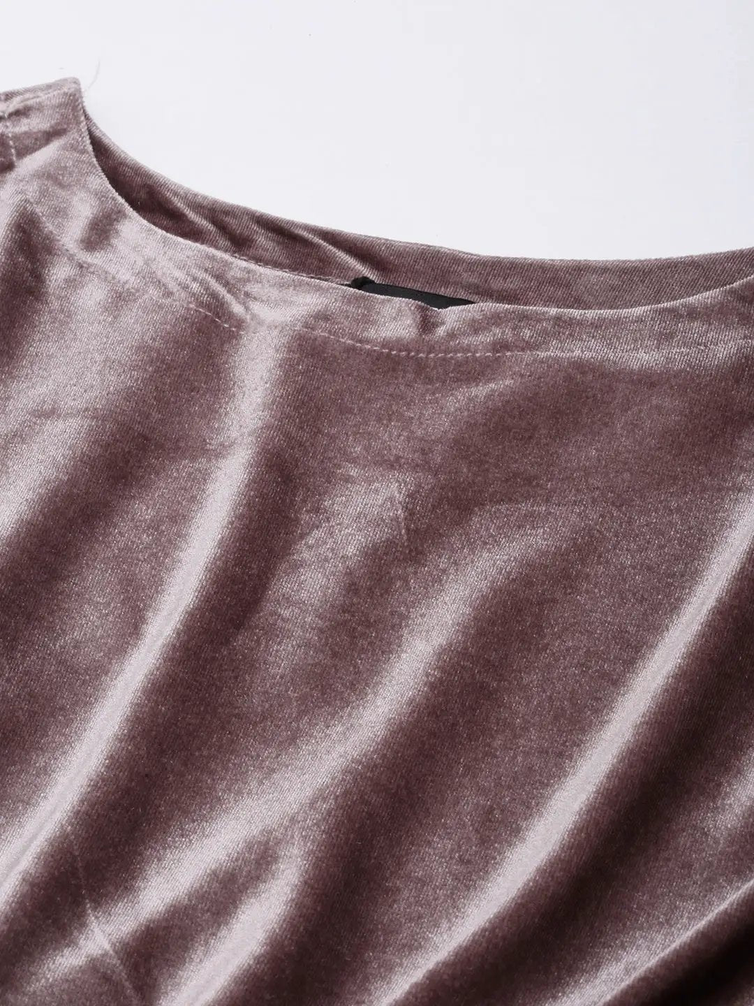 Women's Lavender Solid Fit and Flare Dress