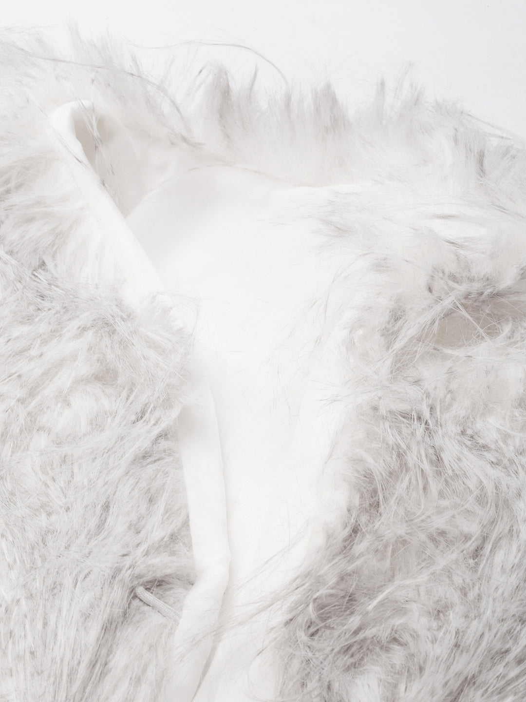 Women's Grey Acrylic Longline Shrug