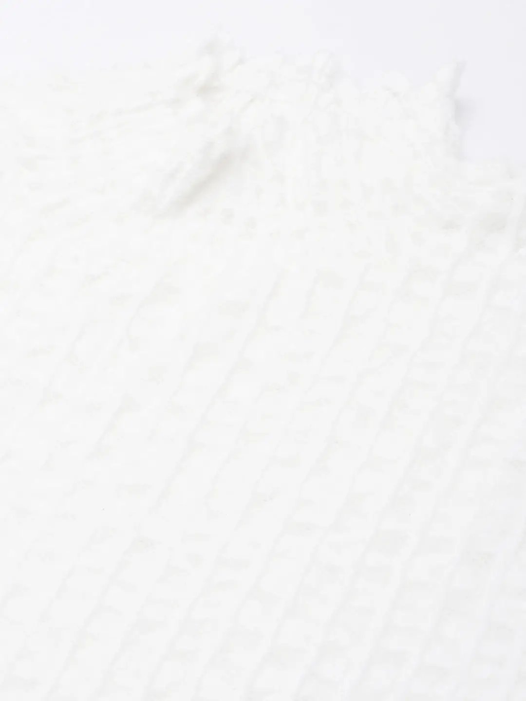 Women's White Solid Top